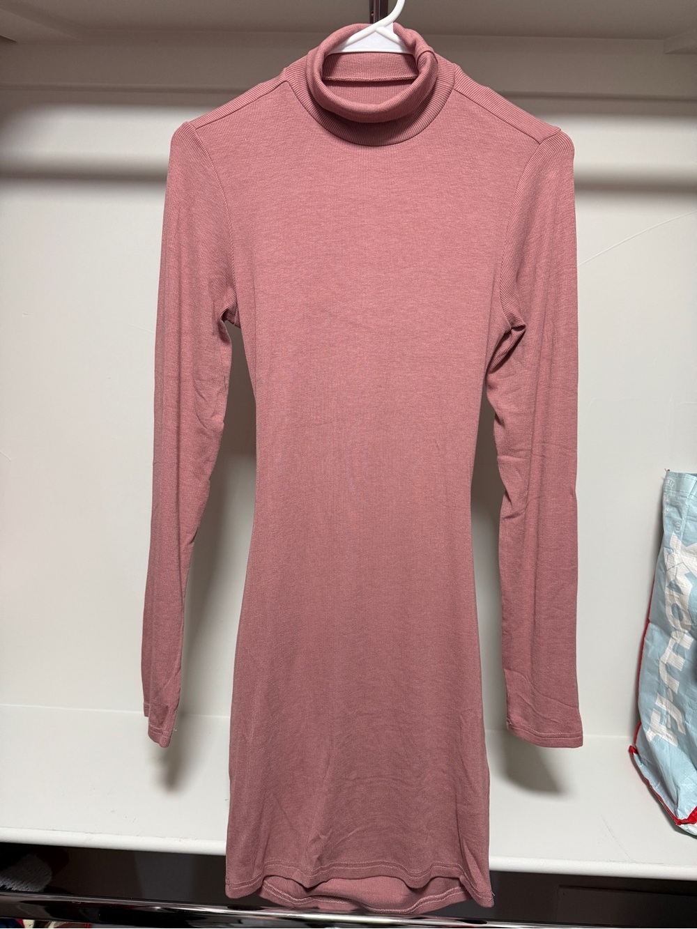 Forever 21 Mauve Pink Long Sleeve Turtleneck Dress